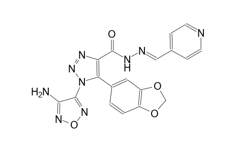 1-(4-amino-1,2,5-oxadiazol-3-yl)-5-(1,3-benzodioxol-5-yl)-N'-[(E)-4-pyridinylmethylidene]-1H-1,2,3-triazole-4-carbohydrazide