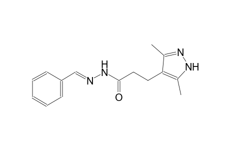1H-pyrazole-4-propanoic acid, 3,5-dimethyl-, 2-[(E)-phenylmethylidene]hydrazide