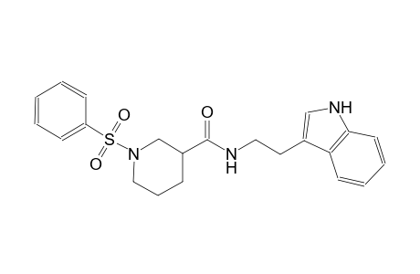 3-piperidinecarboxamide, N-[2-(1H-indol-3-yl)ethyl]-1-(phenylsulfonyl)-