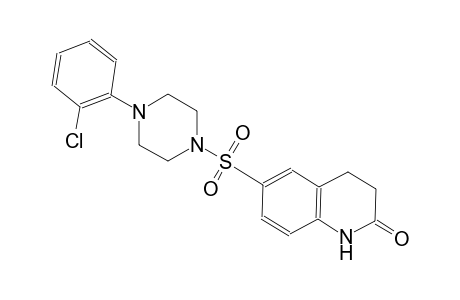 6-{[4-(2-chlorophenyl)-1-piperazinyl]sulfonyl}-3,4-dihydro-2(1H)-quinolinone