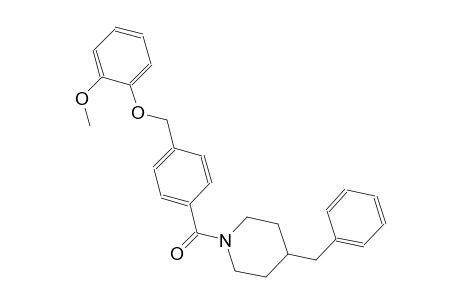 4-benzyl-1-{4-[(2-methoxyphenoxy)methyl]benzoyl}piperidine