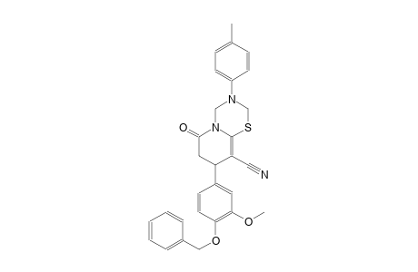 2H,6H-pyrido[2,1-b][1,3,5]thiadiazine-9-carbonitrile, 3,4,7,8-tetrahydro-8-[3-methoxy-4-(phenylmethoxy)phenyl]-3-(4-methylphenyl)-6-oxo-
