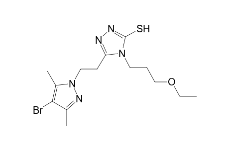 3-[2-(4-bromanyl-3,5-dimethyl-pyrazol-1-yl)ethyl]-4-(3-ethoxypropyl)-1H-1,2,4-triazole-5-thione