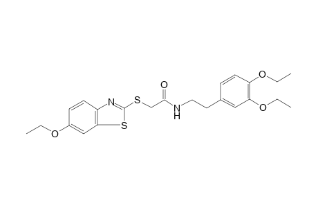 N-[2-(3,4-diethoxyphenyl)ethyl]-2-[(6-ethoxy-1,3-benzothiazol-2-yl)sulfanyl]acetamide
