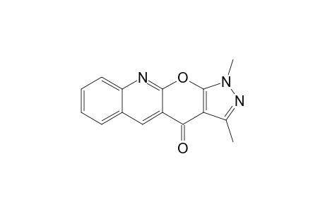 1,3-Dimethylpyrazolo[4',3':5,6]pyrano[2,3-b]quinolin-4(1H)-one