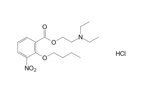 2-butoxy-3-nitrobenzoic acid, 2-(diethylamino)ethyl ester, hydrochloride