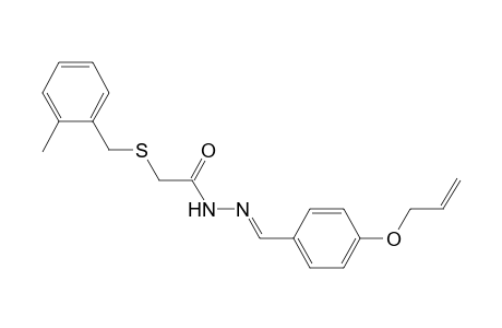 Acethydrazide, 2-(2-methylbenzylthio)-N2-(4-allyloxybenzylideno)-