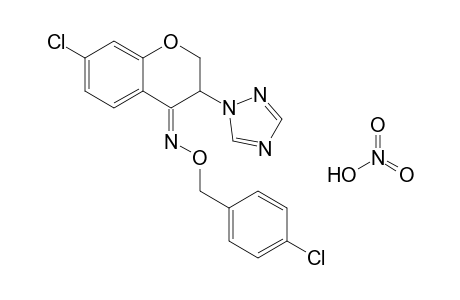 (Z)-7-Chloro-2,3-dihydro-3-(1H-1,2,4-triazol-1-yl)-4H-1-benzopyran-4-one O-(4-chlorophenylmethyl)oxime nitrate