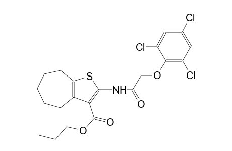 propyl 2-{[(2,4,6-trichlorophenoxy)acetyl]amino}-5,6,7,8-tetrahydro-4H-cyclohepta[b]thiophene-3-carboxylate