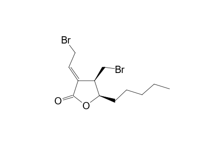 3-(E)-Bromoethylidene-4R-bromomethyl-5R-pentyl-.gamma.-butyrolactone