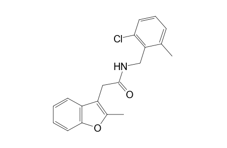 N-(2-chloro-6-methylbenzyl)-2-methyl-3-benzofuranacetamide