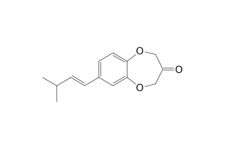 (1'E)-7-(3'-Methylbut-1'-enyl)-2H-benzo[b][1,4]dioxepin-3(4H)-one