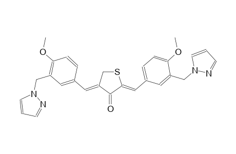 3(2H)-thiophenone, dihydro-2,4-bis[[4-methoxy-3-(1H-pyrazol-1-ylmethyl)phenyl]methylene]-, (2Z,4Z)-