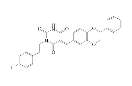 (5E)-5-[4-(benzyloxy)-3-methoxybenzylidene]-1-[2-(4-fluorophenyl)ethyl]-2,4,6(1H,3H,5H)-pyrimidinetrione