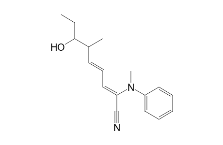 (2Z,4E)-6-methyl-2-[methyl(phenyl)amino]-7-oxidanyl-nona-2,4-dienenitrile