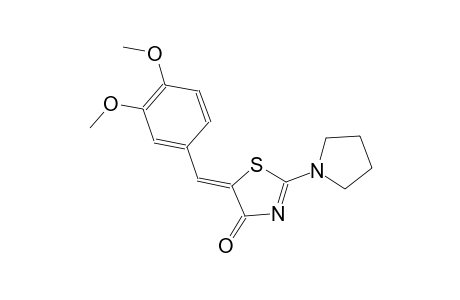 4(5H)-thiazolone, 5-[(3,4-dimethoxyphenyl)methylene]-2-(1-pyrrolidinyl)-, (5Z)-