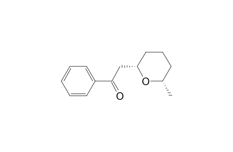 Ethanone, 1-phenyl-2-(tetrahydro-6-methyl-2H-pyran-2-yl)-, (2S-cis)-