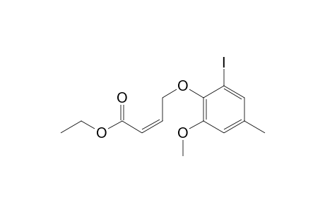 2-Butenoic acid, 4-(2-iodo-6-methoxy-4-methylphenoxy)-, ethyl ester