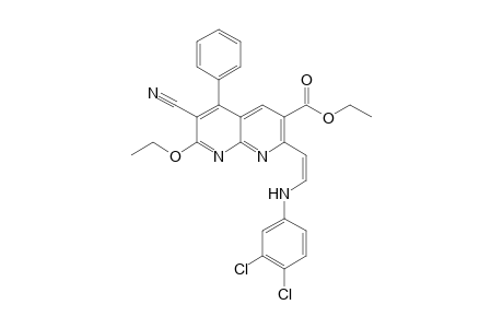 3-Cyano-2-ethoxy-6-ethoxycarbonyl-7-[2-(3,4-dichlorophenylamino)vinyl]-4-phenyl-1,8-naphthyridine