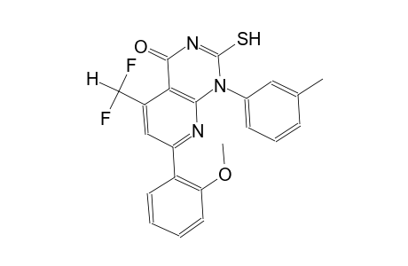 pyrido[2,3-d]pyrimidin-4(1H)-one, 5-(difluoromethyl)-2-mercapto-7-(2-methoxyphenyl)-1-(3-methylphenyl)-