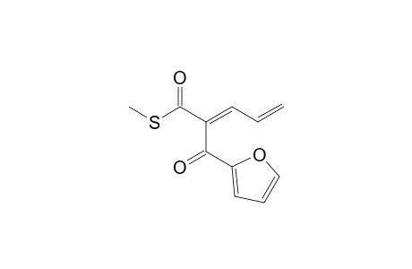 (2E)-2-(2-furoyl)penta-2,4-dienethioic acid S-methyl ester