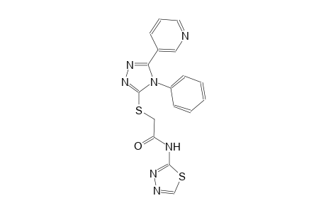 2-{[4-phenyl-5-(3-pyridinyl)-4H-1,2,4-triazol-3-yl]sulfanyl}-N-(1,3,4-thiadiazol-2-yl)acetamide