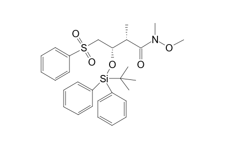 (2S,3S)-3-tert-Butyldiphenylsilyloxy-N,2-dimethyl-N-methoxy-4-phenylsulfonylbutanamide