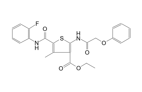 3-thiophenecarboxylic acid, 5-[[(2-fluorophenyl)amino]carbonyl]-4-methyl-2-[(phenoxyacetyl)amino]-, ethyl ester