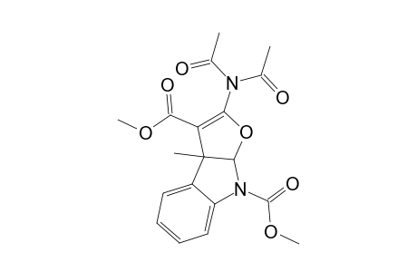 CIS-(+/-)-DIMETHYL-3A,8A-DIHYDRO-2-DIACETYLAMINO-3A-METHYL-8H-FURO-[2,3-B]-INDOLE-3,8-DICARBOXYLATE