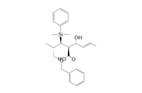 (2RS,3SR,4E)-2-[(1SR,2SR)-1-Dimethyl(phenyl)silyl-2-methyl-3-benzyloxypropan-1-yl]-3-hydroxyhex-4-enoic acid