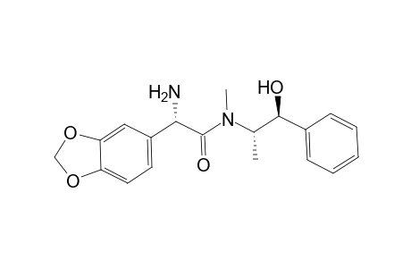 (2S)-2-amino-2-(1,3-benzodioxol-5-yl)-N-[(1S,2S)-1-hydroxy-1-phenylpropan-2-yl]-N-methylacetamide
