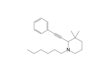 1-Hexyl-3,3-dimethyl-2-phenylethynylpiperidine
