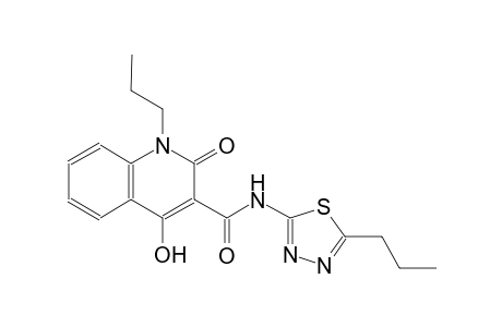 4-hydroxy-2-oxo-1-propyl-N-(5-propyl-1,3,4-thiadiazol-2-yl)-1,2-dihydro-3-quinolinecarboxamide