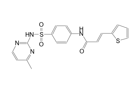 (2E)-N-(4-{[(4-methyl-2-pyrimidinyl)amino]sulfonyl}phenyl)-3-(2-thienyl)-2-propenamide