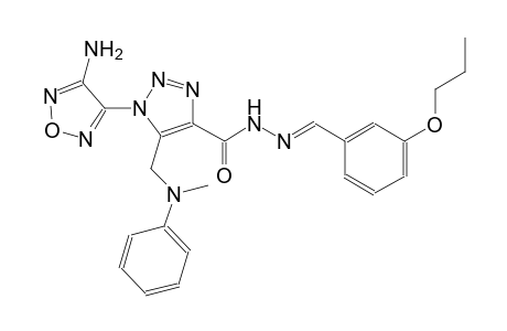 1-(4-amino-1,2,5-oxadiazol-3-yl)-5-[(methylanilino)methyl]-N'-[(E)-(3-propoxyphenyl)methylidene]-1H-1,2,3-triazole-4-carbohydrazide