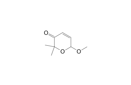2H-Pyran-3(6H)-one, 6-methoxy-2,2-dimethyl-, (.+-.)-