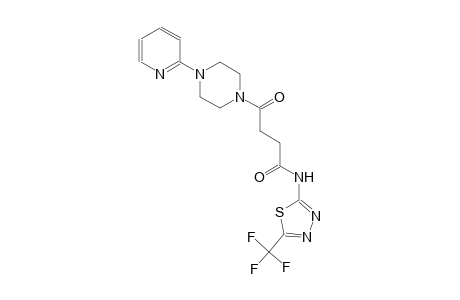 4-oxo-4-[4-(2-pyridinyl)-1-piperazinyl]-N-[5-(trifluoromethyl)-1,3,4-thiadiazol-2-yl]butanamide