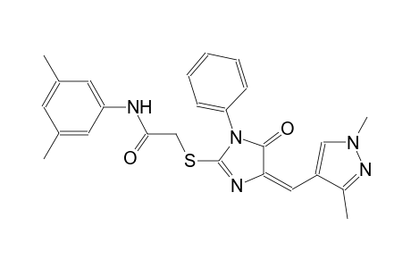 N-(3,5-dimethylphenyl)-2-({(4E)-4-[(1,3-dimethyl-1H-pyrazol-4-yl)methylene]-5-oxo-1-phenyl-4,5-dihydro-1H-imidazol-2-yl}sulfanyl)acetamide
