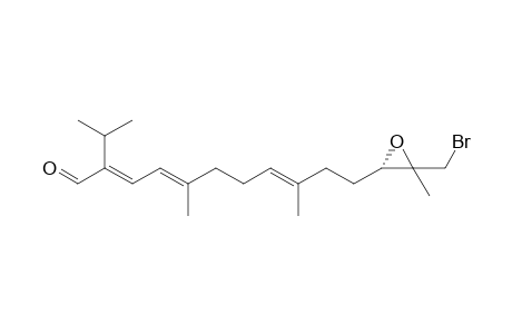 15-Bromo-13S,14R-epoxy-2,6,10,14-tetramethylpentadeca-3,5,9-trien-3-carbaldehyde