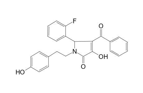 4-Benzoyl-5-(2-fluoro-phenyl)-3-hydroxy-1-[2-(4-hydroxy-phenyl)-ethyl]-1,5-dihydro-pyrrol-2-one