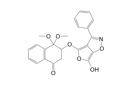 6-Hydroxy-4-[1',1'-dimethoxy-4'-oxo-1',2',3',4'-tetrahydronaphthalen-2'-yloxy]-3-phenylfuro[3,4-d]isoxazole