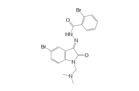 2-Bromo-N-[(E)-[5-bromo-1-(dimethylaminomethyl)-2-oxoindol-3-ylidene]amino]benzamide