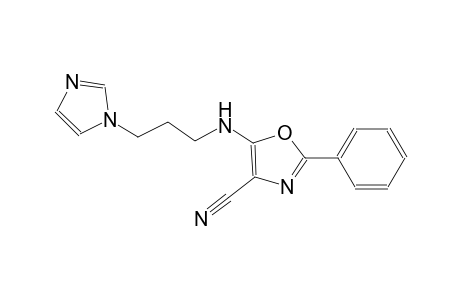 5-{[3-(1H-imidazol-1-yl)propyl]amino}-2-phenyl-1,3-oxazole-4-carbonitrile