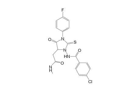 4-chloro-N-{3-(4-fluorophenyl)-5-[2-(methylamino)-2-oxoethyl]-4-oxo-2-thioxo-1-imidazolidinyl}benzamide