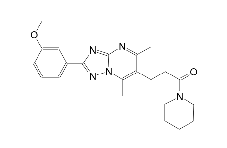 [1,2,4]triazolo[1,5-a]pyrimidine, 2-(3-methoxyphenyl)-5,7-dimethyl-6-[3-oxo-3-(1-piperidinyl)propyl]-