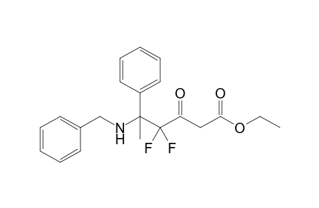 Ethyl 4,4-Difluoro-3-oxo-5-phenyl-5-benzylaminohexanoate