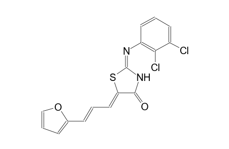(2E,5Z)-2-[(2,3-dichlorophenyl)imino]-5-[(2E)-3-(2-furyl)-2-propenylidene]-1,3-thiazolidin-4-one