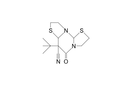 6-tert-Butyl-5-oxo-perhydro-pyrimido(2,1-B:4,3-B')dithiazol-6-carbonitrile