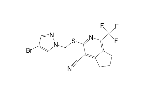 3-{[(4-bromo-1H-pyrazol-1-yl)methyl]sulfanyl}-1-(trifluoromethyl)-6,7-dihydro-5H-cyclopenta[c]pyridine-4-carbonitrile