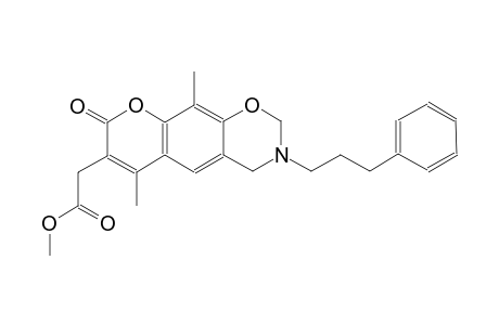 methyl [6,10-dimethyl-8-oxo-3-(3-phenylpropyl)-3,4-dihydro-2H,8H-chromeno[6,7-e][1,3]oxazin-7-yl]acetate